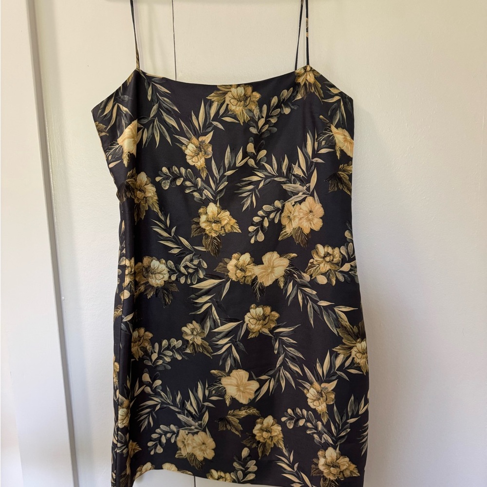 SIR the Label Floral Mini Dress - Black and Gold - Picture 4 of 7